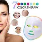 Máscara Facial LED 7 Cor PDT Luz Foton Rugas Remoção de Acne Rejuvenescimento Anti Acne Beleza Terapia Máscara Facial (Branco) Anti-envelhecimento EUA Plug AC 110