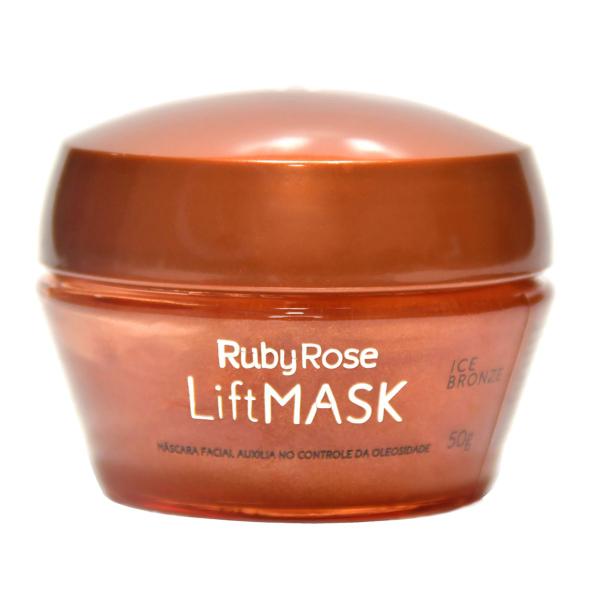 Máscara Facial Lift Mask Ice Bronze Auxilia no Controle da Oleosidade 50g Ruby Rose HB-403 - 1 Unidade