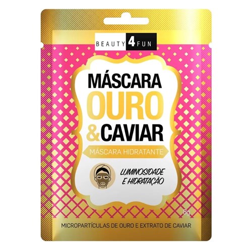 Máscara Facial Ouro e Caviar Beauty 4 Fun 8G