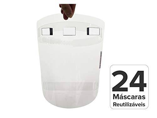 Máscara Facial Protetora - Super Proteção - 24 Unidades - Disponível no Brasil/Pronta Entrega