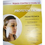 Máscara Facial Protetora Respingos Resistente 5 Peças