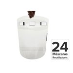 Máscara Facial Protetora – Reutilizável –Kit com 24 unidades