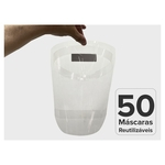 Máscara Facial Protetora – Reutilizável –Kit com 50 unidades