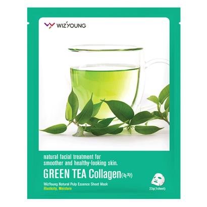 Máscara Facial Sisi Cosméticos - Wizyoung Green Tea Collagen 1 Un