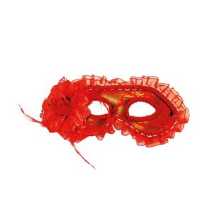 Máscara Gala Vermelho Acessório Carnaval Fantasia - Vermelho