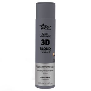Máscara Gloss Matizador 3D Blond Black Efeito Grafite 300ml Magic Color