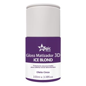 Máscara Gloss Matizador 3D Ice Blond Efeito Cinza 100ml Magic Color