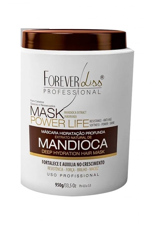 Máscara Hidratante de Mandioca Power Life Forever Liss 950g