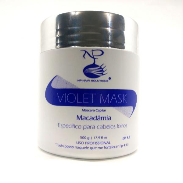 Máscara Hidratante Matizadora Violet Mask Macadâmia Especifico para Cabelos Loiros Np Hair Solutions 500G