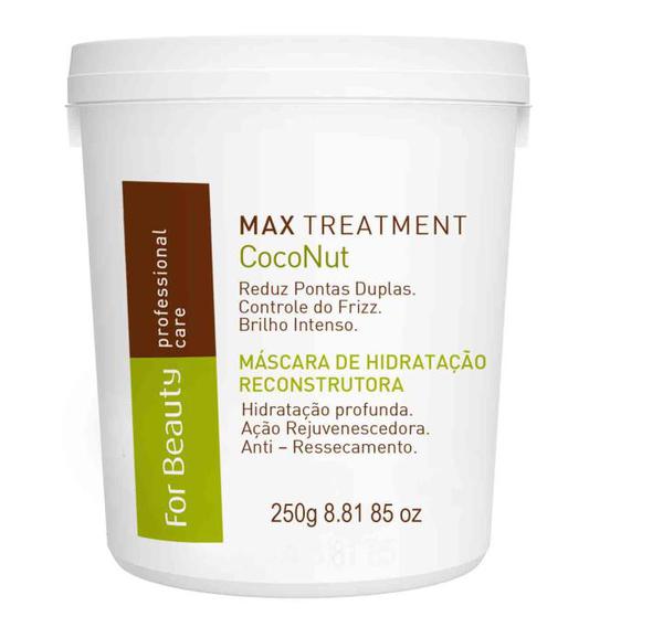 Máscara Hidratante Recontrutora Profissional - Max Treatment CocoNut (497) 250g - For Beauty