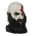 Mascara Kratos God Of War Com Barba Cosplay Latex Realista