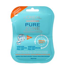 Máscara L`Oréal Pure Zone Anti-Cravos Peel Off 2X5Gr