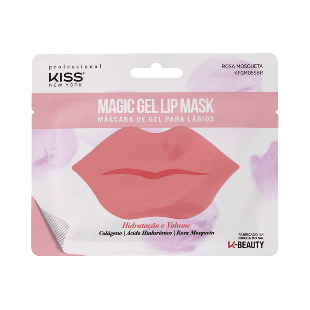 Máscara Labial Kiss New York Magic Gel Rosa Mosqueta
