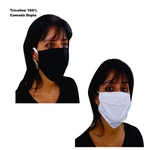 Máscara LAVÁVEL Respiratória Hospitalar Reutilizável Com 10 Unidades Preto/Branco