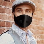Máscara Lavável Reutilizável Unisex PM2.5 Anti Haze Dust Face Boca Com Válvulas Duplas