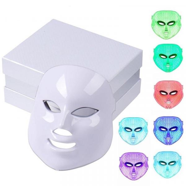 Máscara Led Estética Facial Fototerapia 7 Cores em 1 Anti-Acne Anti-Rugas Tratamento de Cicatrização IMPORTADO ORIGINAL - Beauty Mack