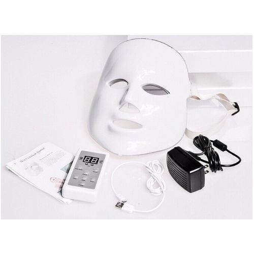 Máscara Led Estética Facial Fototerapia 7 Cores em 1 Anti-acne Anti-rugas Tratamento de Cicatrização