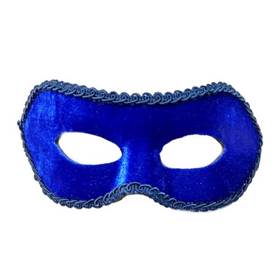 Máscara Lucius - Lisa Tecido Veludo - Azul Royal - Unidade