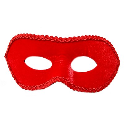 Máscara Lucius - Lisa Tecido Veludo - Vermelha - Unidade