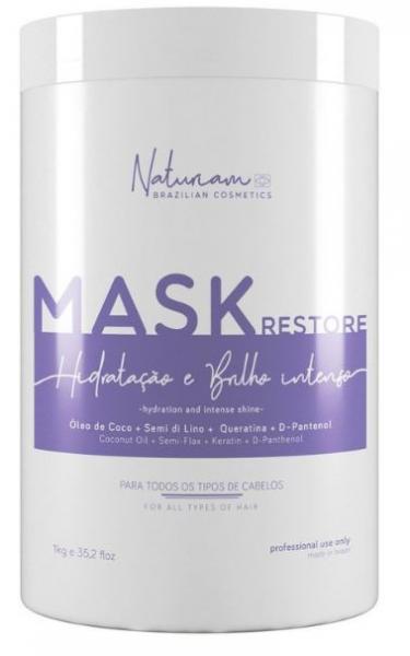 Máscara Mask Restore Hidratação e Brilho Intenso Naturiam 1kg