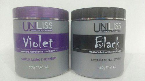 Mascara Matizadora Hidratante Violet e Black Uniliss 500g Cada - Uniliss Cosméticos