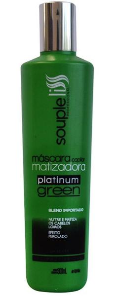 Máscara Matizadora Platinum Green Efeito Perolado 300ml - Souple Liss