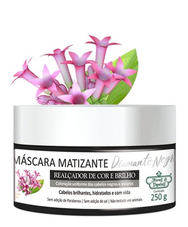 Máscara Matizante Flores & Vegetais Diamante Negro - 250G