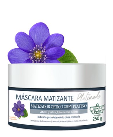 Máscara Matizante Flores & Vegetais Platinado - 250G