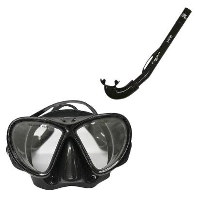Mascara Mergulho Lente Dupla e Protetor Nasal + Respirador Snorkel Hunt Nautika