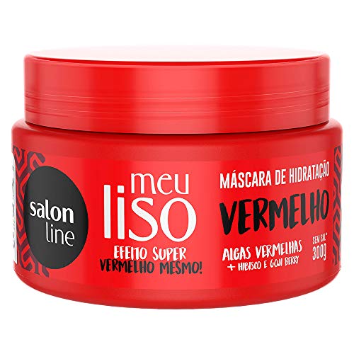 Máscara Meu Liso, Salon Line, Vermelha, 300g