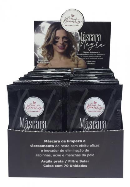 Máscara Negra Limpeza Facial New Beauty 7ml Caixa C/70 Unidades