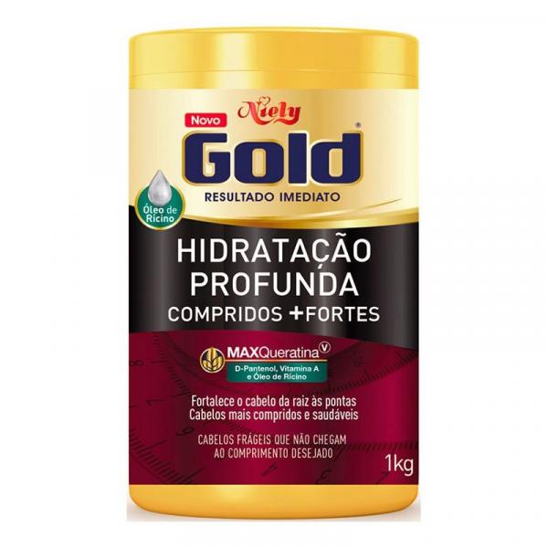 Máscara Niely Gold Hidratação Profunda Compridos + Fortes 1kg