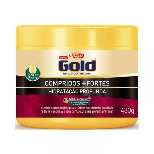 Máscara Niely Gold Hidratação Profunda Compridos + Fortes 430g