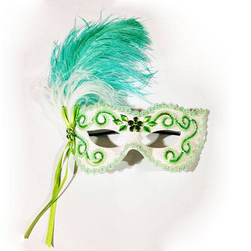 Máscara Noiva Luxo Verde Água