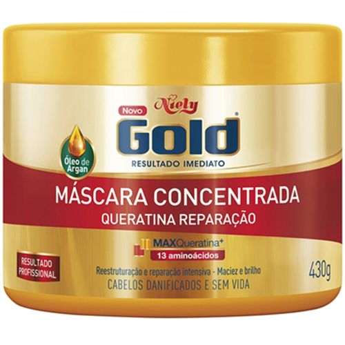 Máscara para Cabelo Niely Gold 430g-pt Querat Repar MASCR CAB NIELY GOLD 430G-PT QUERAT REPAR