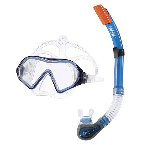 Máscara para Mergulho Belize Kit Adulto Azul Translúcido Speedo - Speedo