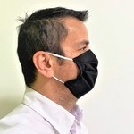 Máscara Para Proteção Individual De Tecido Algodão Preta