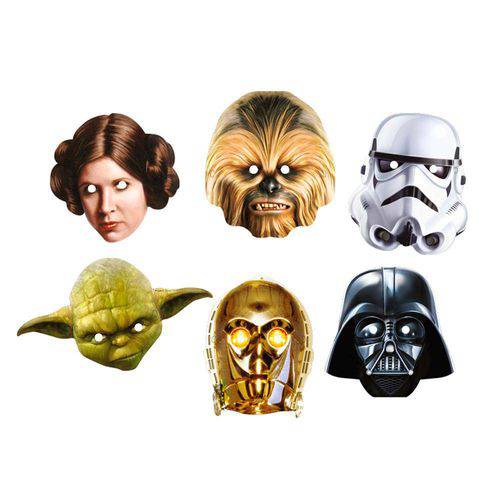 Máscara Personagem Star Wars C/06 Unidades