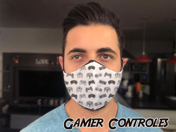 Máscara Proteção Facial Geek Gamer Control - Geek Vip