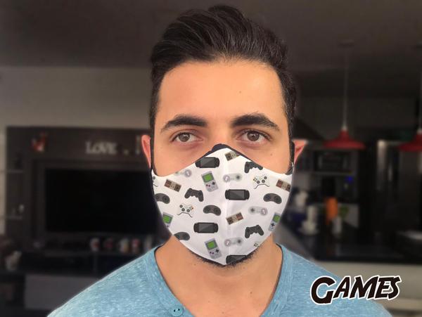 Máscara Proteção Facial Geek Games - Geek Vip