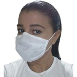 Máscara Proteção FACIAL,Tecido Duplo com Elástico macio e Clipe Nasal, PACK com 20 unidades