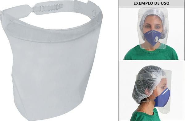 Kit 10 Mascara Protetor Facial FaceTransparente Viseira - Globalt
