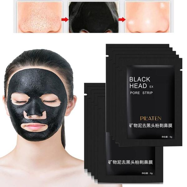 Máscara Removedora Cravos Nariz e Pele Black Head Pilaten Kit com 10 Unidades