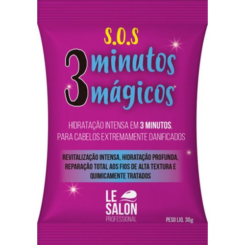 Máscara SOS Le Salon Pro 3 Minutos Mágicos Sachê 30g