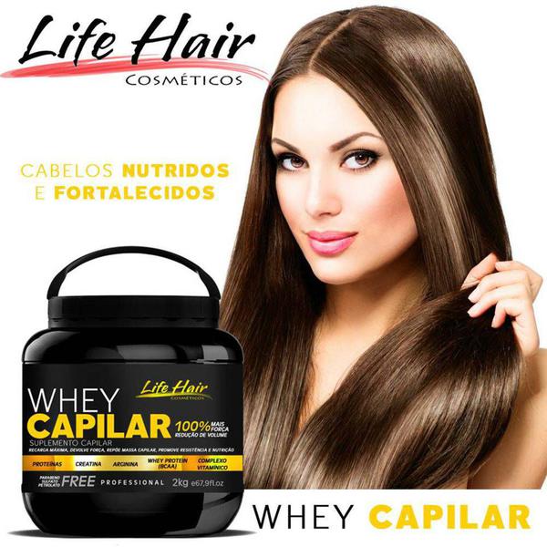 Mascara Suplemento Capilar Whey Protein Life Hair 2Kg