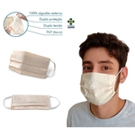 Mascara Tecido 50 Unid Proteção Forro Lavável Não Descartável