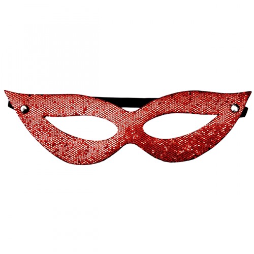 Máscara Tiazinha Luxo Glitter Vermelha Dominatrixxx