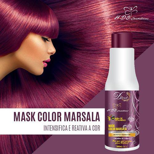Mascara Tonalizante Color Marsala Diva 500g