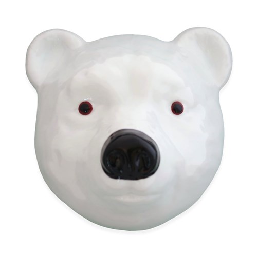 Máscara Urso em Porcelana Nariz Preto