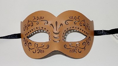 Mascara Veneza Couro Marrom Único-Marrom